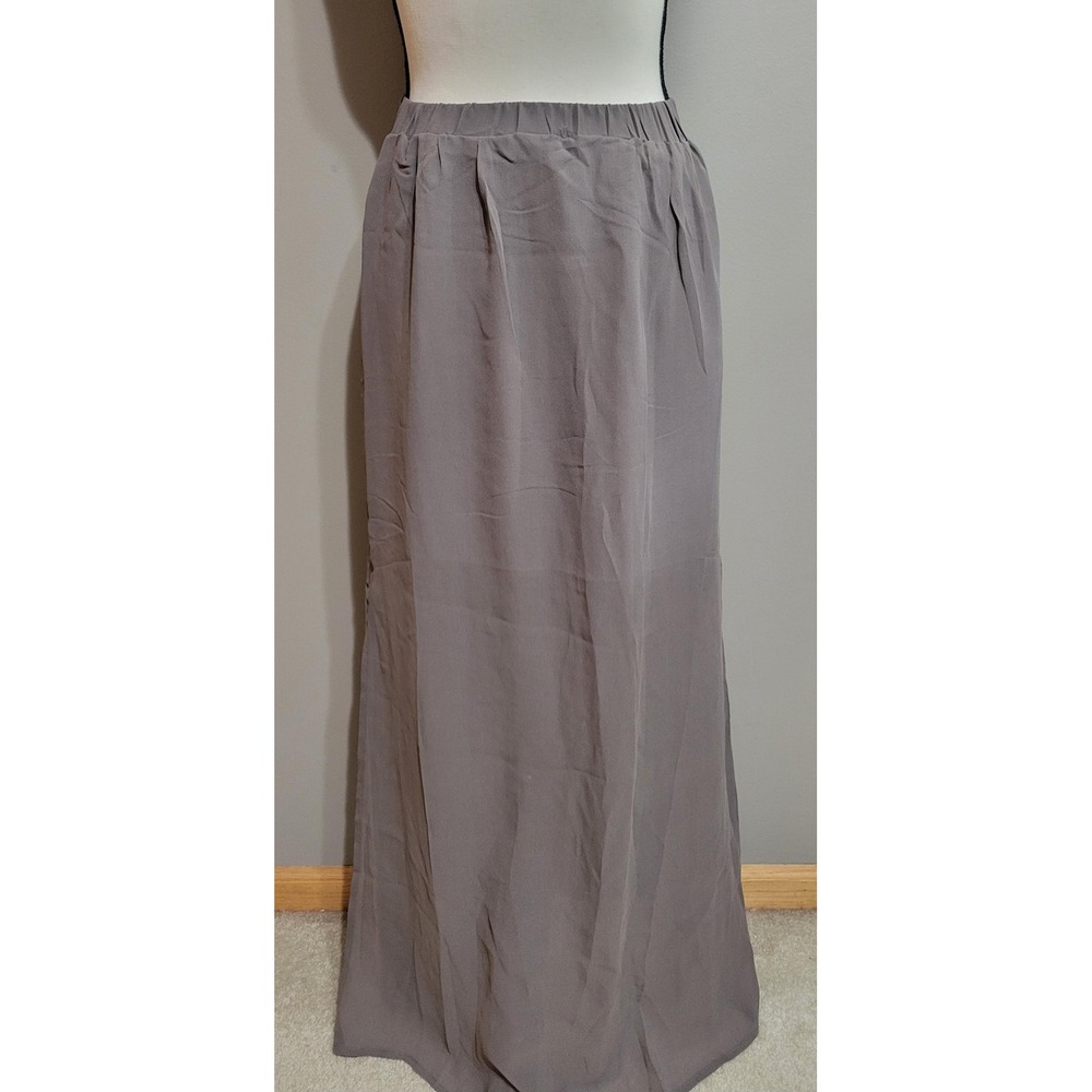 NWT Gold Hawk Silk Maxi Skirt